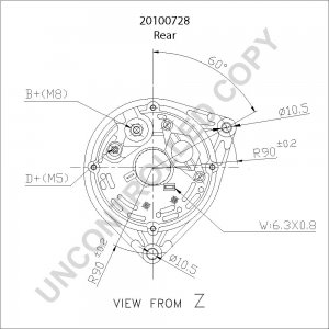 20100728 | PRESTOLITE LEECE NEVILLE | ALTERNATOR 12V 85A 20100728 20100728