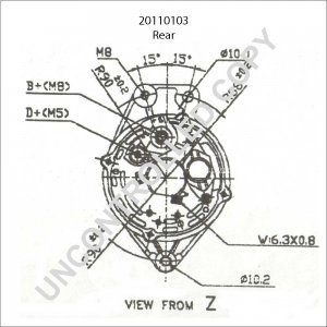 20110103 | PRESTOLITE LEECE NEVILLE | ALTERNATOR 12V 65A VW TRANSPORTER 20110103 20110103