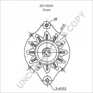 20110341 | PRESTOLITE LEECE NEVILLE | ALTERNATOR 12V 70A NISSAN PICKUP, KING VAN 20110341 20110341