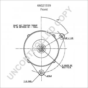 66021559 | PRESTOLITE LEECE NEVILLE | ALTERNATOR 12V 70A CITROEN AX, BX, PEUGEOT 205 66021559 66021559