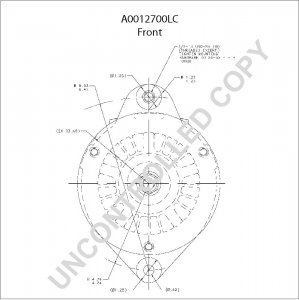 A0012700LC | PRESTOLITE LEECE NEVILLE | ALTERNATOR A0012700LC 