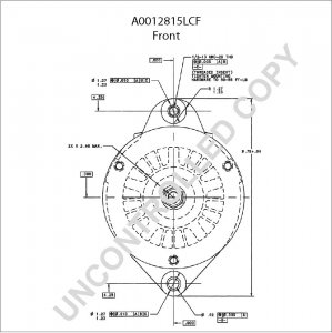 A0012815LCF | PRESTOLITE LEECE NEVILLE | ALTERNATOR A0012815LCF 