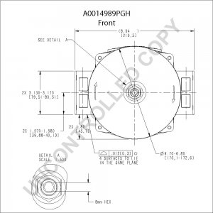 A0014989PGH | PRESTOLITE LEECE NEVILLE | ALTERNATOR MTU FOR 2000CR MARINE ENGINE A0014989PGH 4989PGH