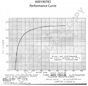 A00190783 | PRESTOLITE LEECE NEVILLE | ALTERNATOR A00190783 