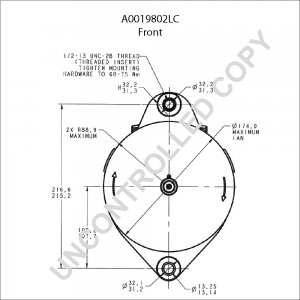 A0019802LC | PRESTOLITE LEECE NEVILLE | ALTERNATOR A0019802LC 