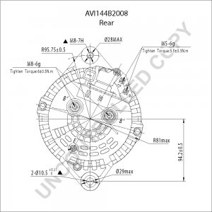 AVI144B2008 | PRESTOLITE LEECE NEVILLE | ALTERNATOR AVI144B2008 