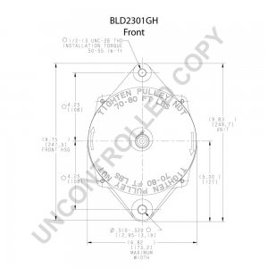 BLD2301GH | PRESTOLITE LEECE NEVILLE | ALTERNATOR 12V140A-HEX/BRSH,C-REG BLD2301GH BLD2301GH