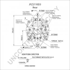 JFZ2110D3 | PRESTOLITE LEECE NEVILLE | ALTERNATOR 24V 110A JFZ2110D3 JFZ2110D3