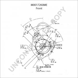 M0017260ME | PRESTOLITE LEECE NEVILLE | OUTLINE, 24V MOTOR-SF M0017260ME 7260ME