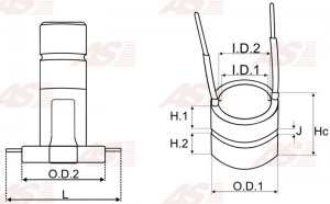 UD02422ASL | AUTO STARTER | PierÅ›cienie Å›lizgowe do alternatora UD02422ASL 